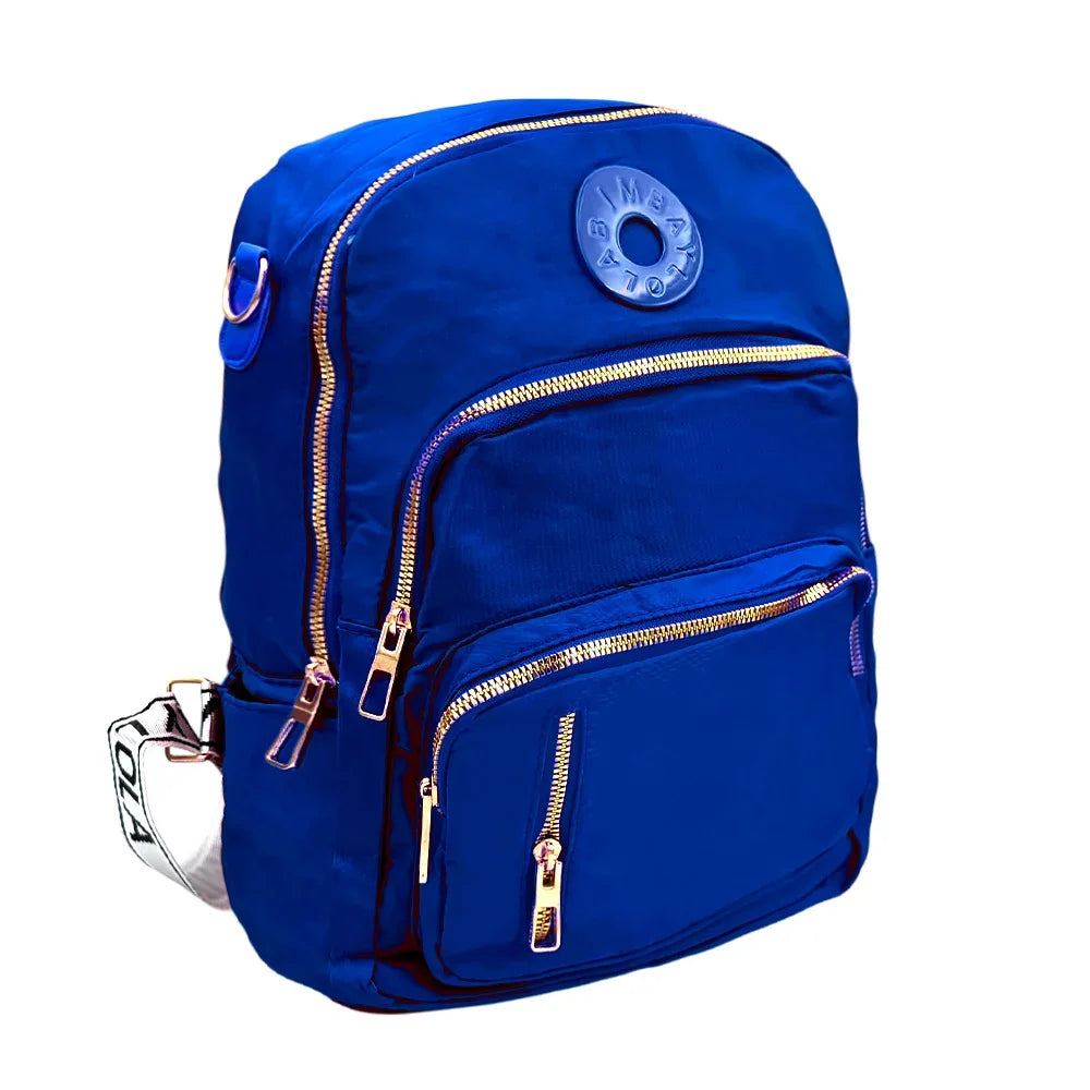 Medium backpack with 4 compartments + printed handle, assorted colors