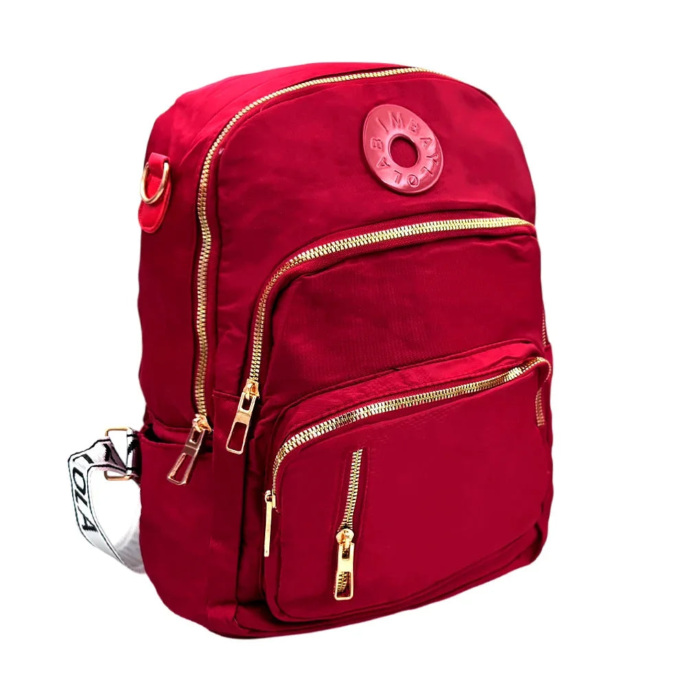 Medium backpack with 4 compartments + printed handle, assorted colors