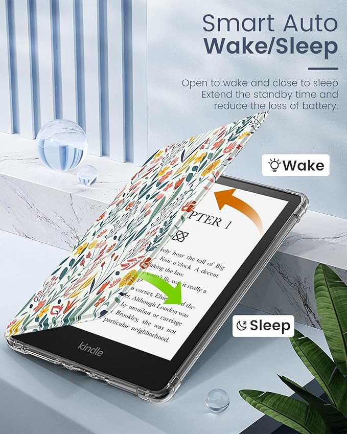 COBAK Kindle Case Flowers