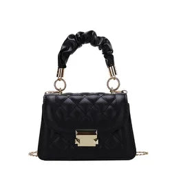 Korean Diamond Lattice Shoulder Small Women's Messenger