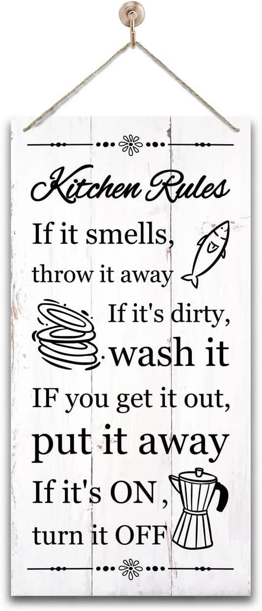 Kitchen Rules Home Signs Décor