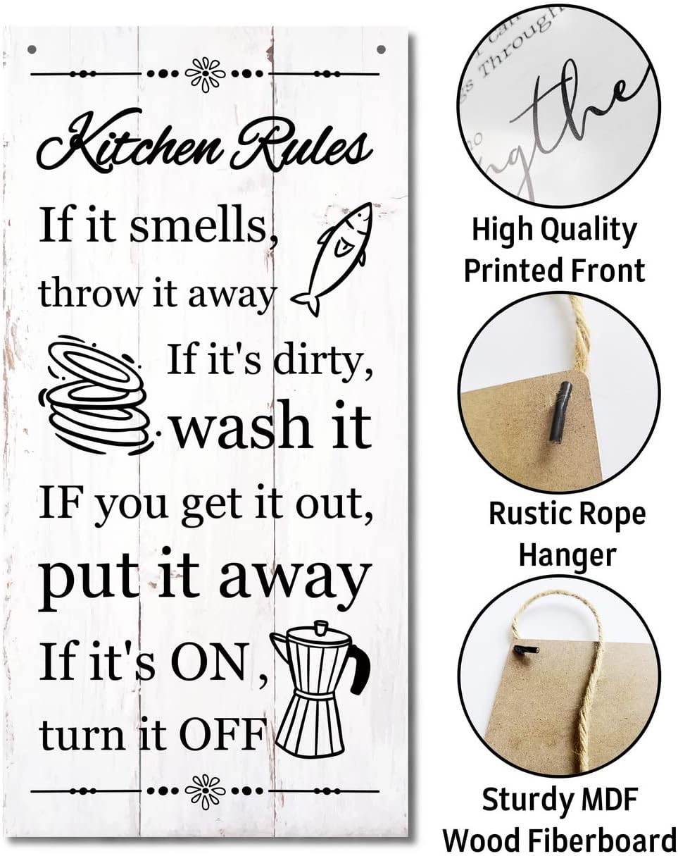 Kitchen Rules Home Signs Décor