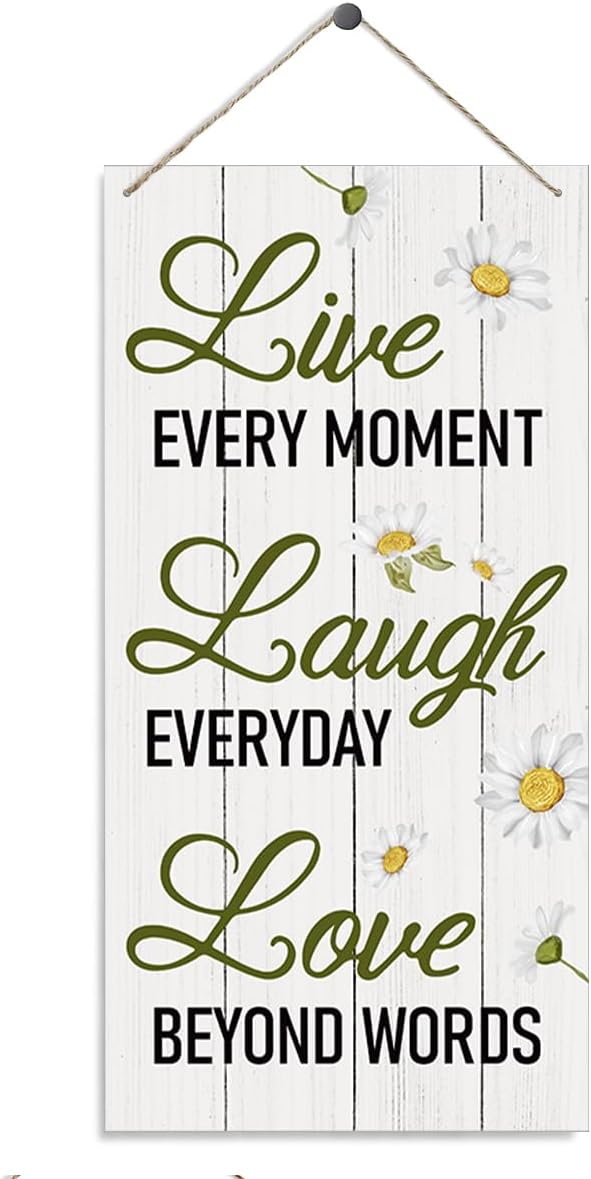 Live Laugh Love Inspirational Wood Sign