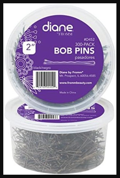 BOB PINS 2 INCH BLACK 300-PACK