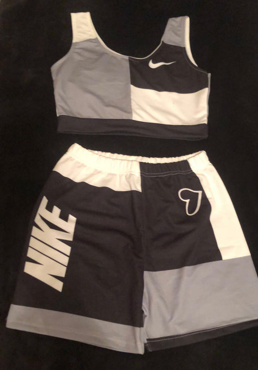 Sleeveless Halter Tank Top & Shorts Set