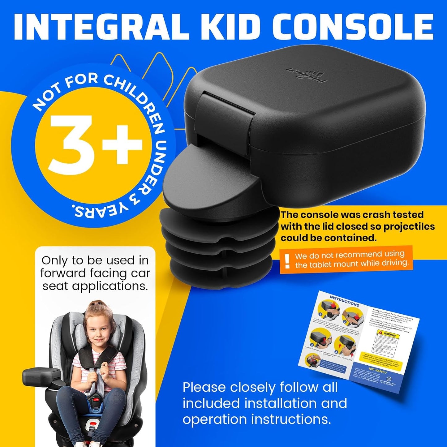 Kids Console for Car Seat (Small or Large Base)